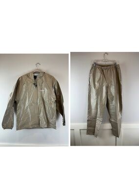 Frogg Toggs Women’s Tan Beige Ultra-Lite2 Waterproof Breathable Rain Suit Medium